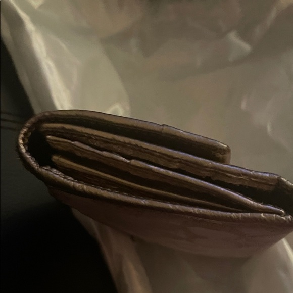 Coach Vintage  Metallic & Tan Wallet 6”W x 4”H - Picture 5 of 8